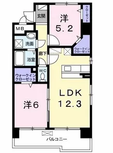 グローヴ・ガーデンE【6階】の間取り