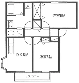 Green Hill Cort【2階】の間取り