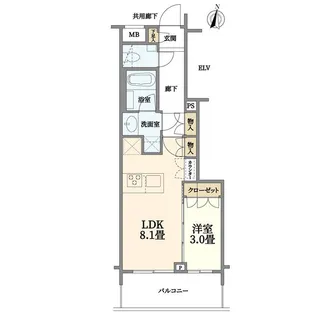 ルジェンテ文京湯島【2階】の間取り