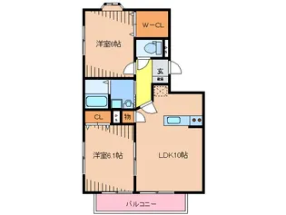 ハイル-ラルIIIC【2階】の間取り
