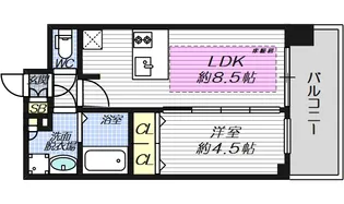 プレサンス玉造駅前【12階】の間取り