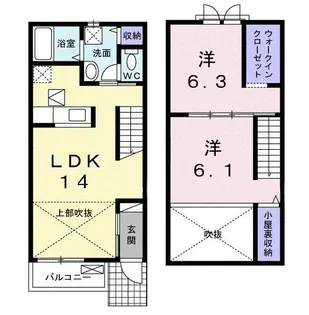 アーバンハイツIII【1階】の間取り