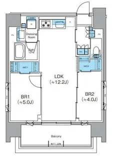 クレヴィアリグゼ錦糸町【13階】の間取り