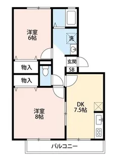 シャンボール新井A【1階】の間取り