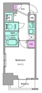レジディア広尾II【2階】の間取り