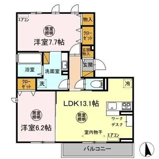 ルピナスヒルズ(Lupinus Hills)【2階】の間取り