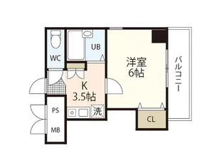 パークサイド大手町【5階】の間取り