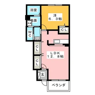 ファースト・ベル【1階】の間取り