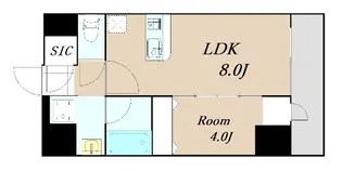 エステムコート大阪福島ルアーナ【9階】の間取り