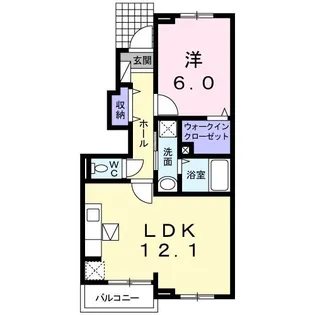 オーチャード ビレッジB【1階】の間取り
