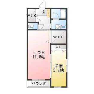 グランスタジオ安西【4階】の間取り