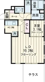 メゾントレフル【1階】の間取り