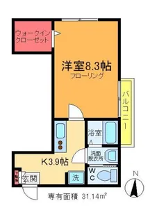 アール・コン・シェル【2階】の間取り