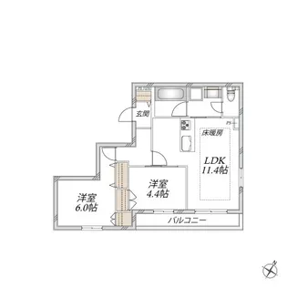 クレールメゾン経堂【2階】の間取り
