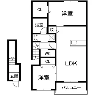 ピースハイツ【2階】の間取り
