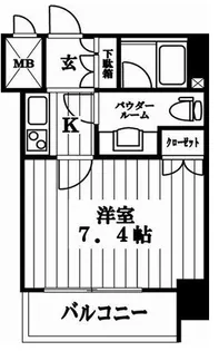 エスコート西新宿【12階】の間取り