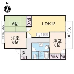 リバーシャトルABC【2階】の間取り