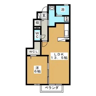 サンクレール【1階】の間取り