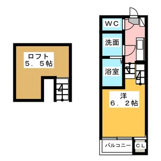 ハーモニーテラス井の森町【2階】の間取り