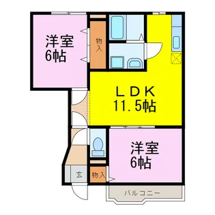 ラルジュ・ロジュマン【1階】の間取り