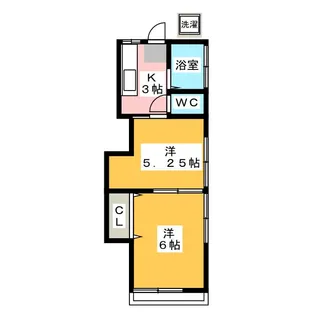 中文コーポ【2階】の間取り