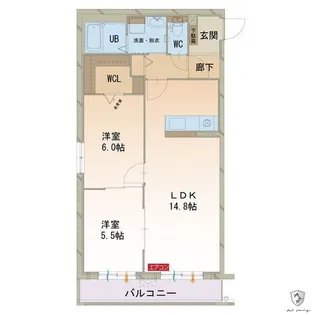 chien amour【1階】の間取り