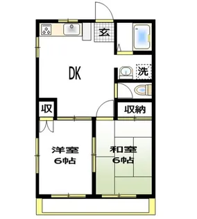 第二大野マンション【1階】の間取り