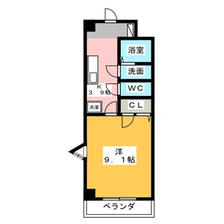 英和マンション助信【2階】の間取り
