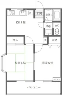 ハイツローレンス【1階】の間取り