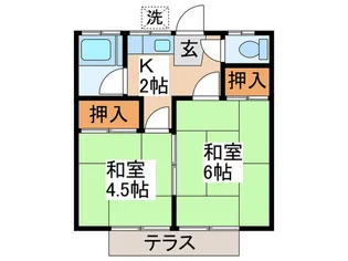 フレンドハイツ【2階】の間取り