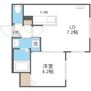 Lichtrare平岸【4階】の間取り