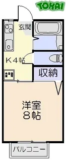 下村フラット【2階】の間取り