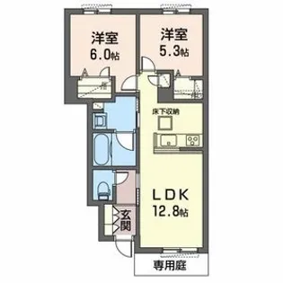 ウィステリアA【1階】の間取り