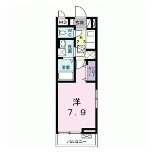 サンリット大工町III【1階】の間取り