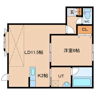 シンフォニー永山 A棟【2階】の間取り