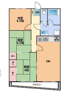 スカイマンション河辺【2階】の間取り