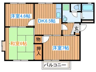 ニュ-フレグランスC【2階】の間取り
