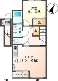 プランドール錦町【2階】の間取り
