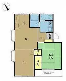 ハイツエルB【1階】の間取り