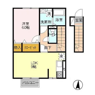 グランシャリオ英【2階】の間取り