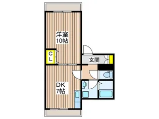 川口マンション【2階】の間取り