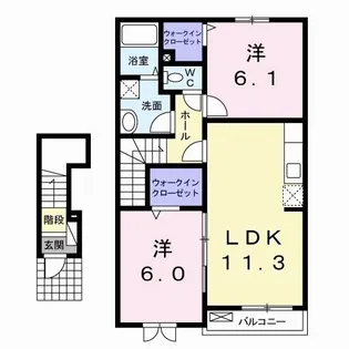 グランディックス【2階】の間取り