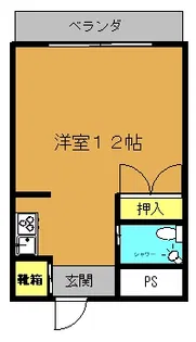 コーポサンライズ【4階】の間取り