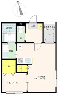 スヴニール田島【2階】の間取り