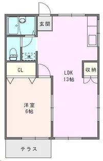 君津ハイツ【2階】の間取り