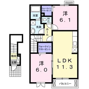 カーサ クレメンテ【2階】の間取り