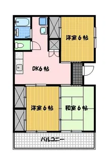 大園ハイツ【3階】の間取り