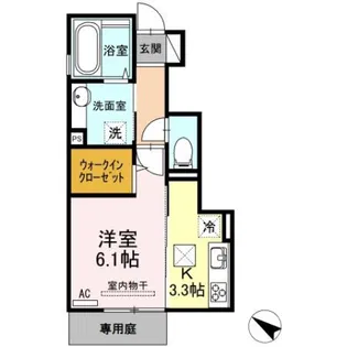 ダイワ黒髪【1階】の間取り