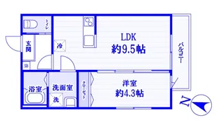 グラン・キャメル東宮原【1階】の間取り