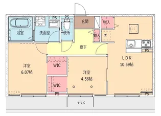 フェリス【2階】の間取り